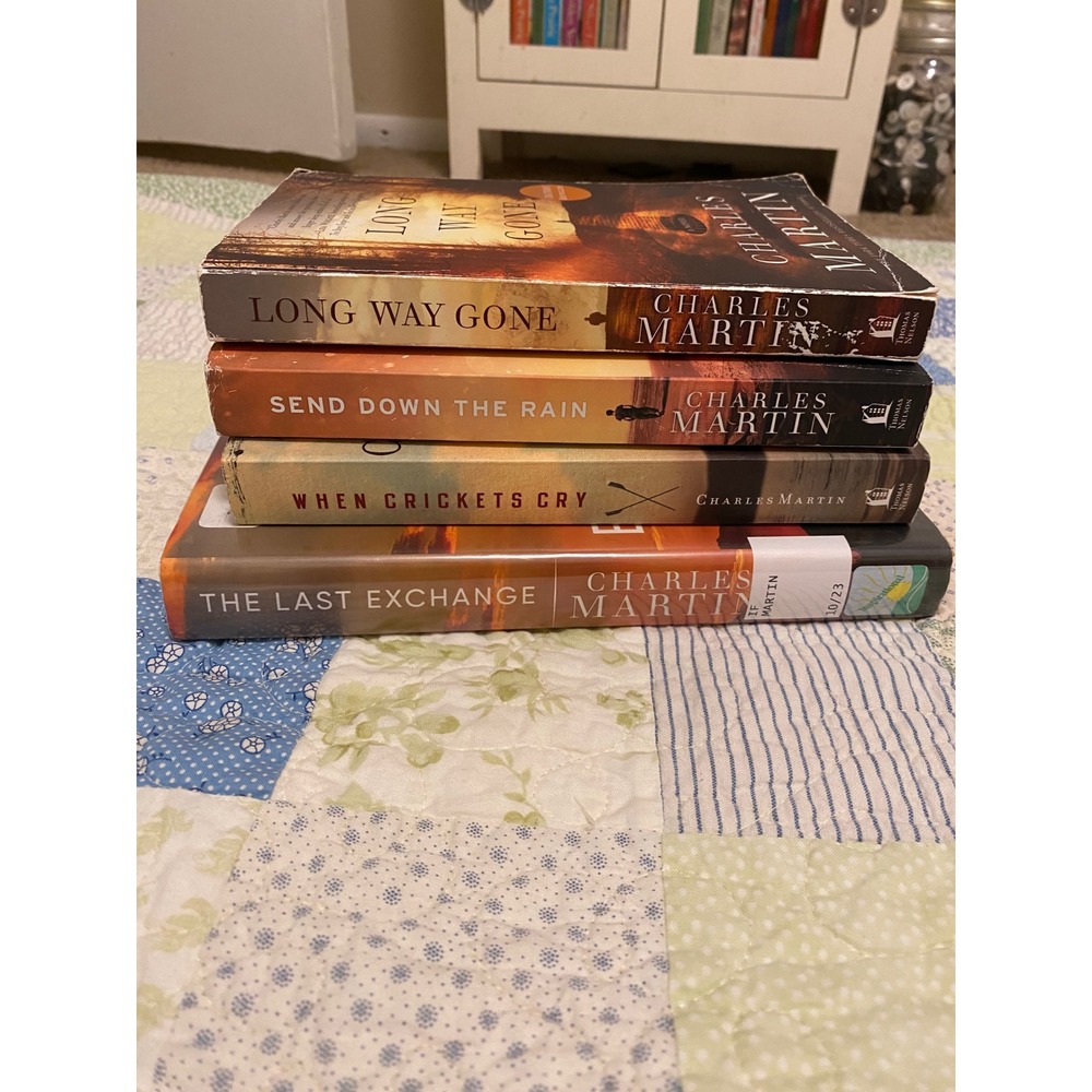 Charles Martin Book Lot The Last Exchange When Crickets Cry 4 Books